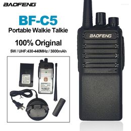Walkie Talkie Baofeng BF-C5 Portable BFC5 Handheld Two Way Radios 5W 16CH 3800MAH UHF 430-440MHz TRANSCEORTO DE INTERPHOLE INALLADO
