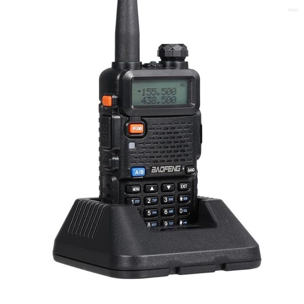 Walkie Talkie BAOFENG BF-UV5R transceptor FM de doble banda portátil 128CH Radio portátil para aficionados interfono de larga espera UE