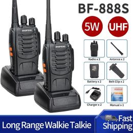 Walkie Talkie Baofeng BF888S de largo alcance UHF 400470MHz Ham Radio bidireccional comunicador transceptor para el Camping 231030