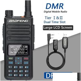 Talkie-walkie Baofeng Dr 1801 DMR Radio bidirectionnelle double bande niveau I II créneau horaire UHF poste numérique 231117 livraison directe électronique Telec Dhubu