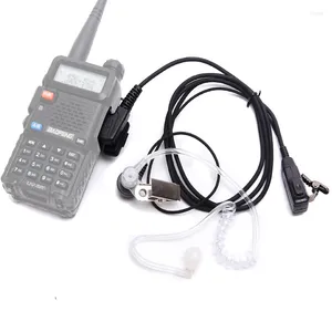 Walkie Talkie Baofeng oortelefoon 2 -pin PMIC Air Acoustic Tube Transparante headset Microfoon K Poort CB Radio -accessoires