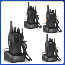 Walkie Talkie BAOFENG: auricular bidireccional recargable de larga distancia BF-888S para exteriores, sitios de construcción, etc.