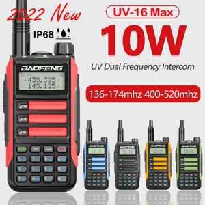 Walkie Talkie Baofeng UV-16 Max Professional High Power Dual Band 2 Way CB Ham Waterproof Radio USB Charger Upgrade UV82 Pro 221108