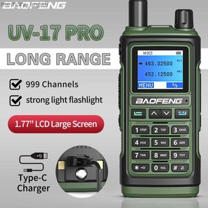 Talkie-walkie Baofeng UV-17 PRO VHF UHF Talkie-walkie Type-C Chargeur Double lampe de poche Portable16KM Longue portée UV-5R Radio bidirectionnelle pour la chasse HKD230922