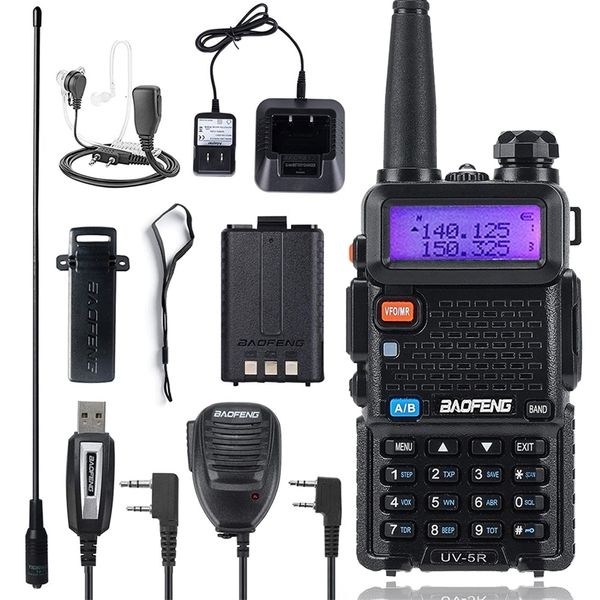 Walkie Talkie Baofeng UV 5R 5W 8W DUALBAND TWOWER RADIO VHF UHF 136 174MHz 400 520MHz FM Portable Transmetteur avec écouteurs 230816