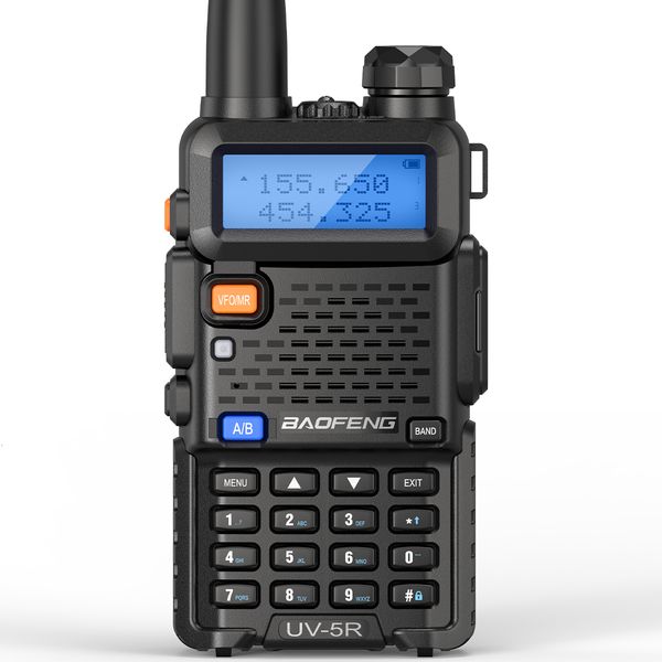 Walkie Talkie Baofeng UV 5R 5W Ham portátil CB Radio Banda dual VHF UHF FM Transceptor Caza bidireccional UV 82 UV 9R Plus 230301