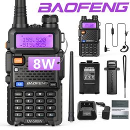 Walkie Talkie Baofeng UV-5R 8W True High Power 8 Watt krachtige Walkie Talkie Lange bel Dual Band Two Way Radio CB Draagbare UV5R Jacht 231113