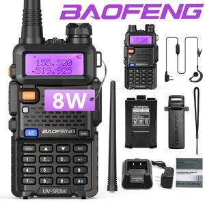 Walkie Talkie Baofeng UV 5R 8W True High Power 8 Watt krachtige Long Rang Dual Band Two Way Radio CB Draagbare UV5R Jacht 230731