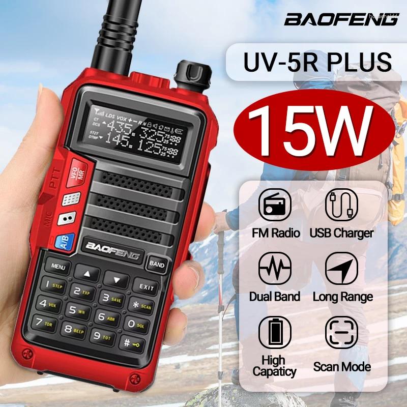 Рация Baofeng UV-5R Plus, 15 Вт, двухдиапазонная UHF/VHF Tri-Power, 50 км, USB, обновленная версия UV 5R S9, двусторонняя радиосвязь