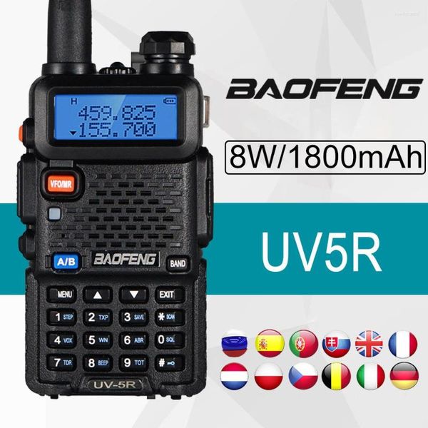 Walkie Talkie Baofeng UV-5R estación de Radio CB profesional transceptor UV 5R 8W VHF UHF portátil UV5R jamón de caza