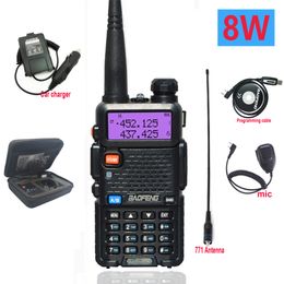 Walkie Talkie Baofeng UV 5R True 8W draagbare Ham CB-radio Dual Band VHF UHF FM-transceiver Tweeweg jachtradio's UV82 UV9R Plus 230830