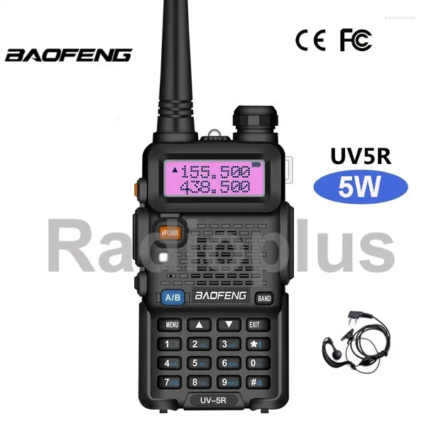 Walkie Talkie Baofeng UV-5r Radio à double sens 5W VHF UHF Dual Band for Hunting Handheld 2 CB Long Range Transmetteur