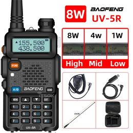 Talkie-walkie Baofeng uv 5r talkie-walkie jambon radio communicateur double bande longue portée bidirectionnelle stations d'amateur FM portables émetteur-récepteur 230823
