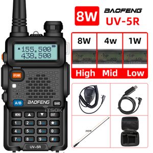 Talkie-walkie Baofeng uv 5r talkie-walkie radioamateur comunicador Double bande longue portée Stations d'amateur FM portables bidirectionnelles Émetteur-récepteur 230731