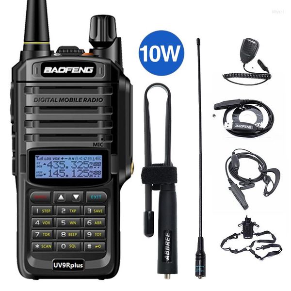 Walkie Talkie Baofeng UV-9R Plus 10W IP68 resistente al agua de alta potencia CB Ham 20 KM de largo alcance UV9R Radio portátil de dos vías para caza