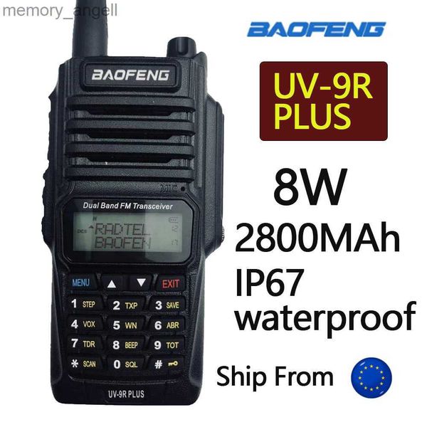 Talkie-walkie Baofeng UV-9R plus 8w Radio bidirectionnelle 136-174/400-520Mhz uv9r ip67 émetteur-récepteur jambon cb station de Radio étanche 8w talkie-walkie HKD230922