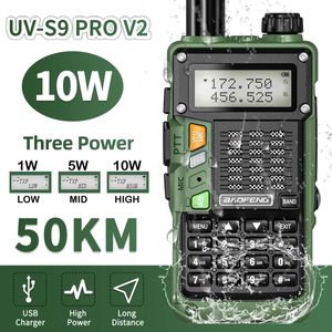 Walkie Talkie BaoFeng UV S9 Pro V2 10W Krachtige UHF VHF waterdichte radio Lange afstand omhoog van Plus Draagbare Ham Tweeweg 231128