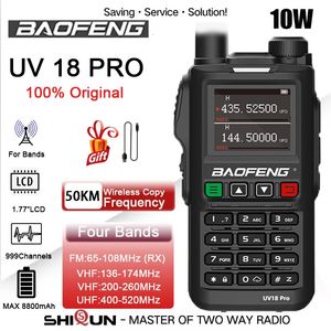 Walkie Talkie Baofeng UV18 Pro Zwart Lange afstand 4 bands 999 kanalen Tweerichtingsradio Krachtige UV18iH UVG28 Handheld Transceiver 231030