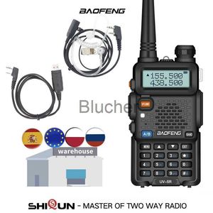 Talkie-walkie Baofeng UV5R 5W Talkie-walkie double bande Baofeng UV5R Portable 5W UHF VHF Radio bidirectionnelle Pofung UV 5R émetteur-récepteur HF x0802