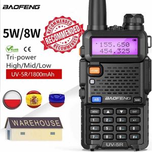 Talkie Walkie Baofeng UV5R 8W Véritable Haute Puissance 85W Puissant Longue Portée 16km Double Bande Radio Bidirectionnelle CB Portable Chasse 230713