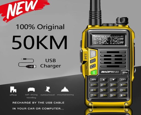 Walkie talkie baofeng uvs9 plus 10w émetteur-récepteur portable de 50 km puissant avec UHF VHF Dual Band Ham Two Way Radio2588717