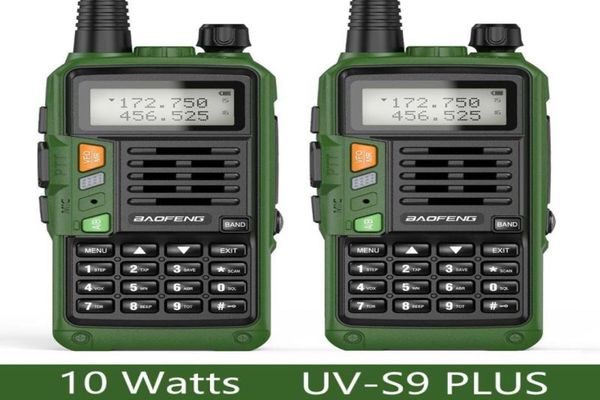 Walkie Talkie Baofeng UVS9 Plus UHF VHF Dual Band 10W Transceptor de alta potencia Versión actualizada de UV5R Ham TwowAwalkiewal3229932
