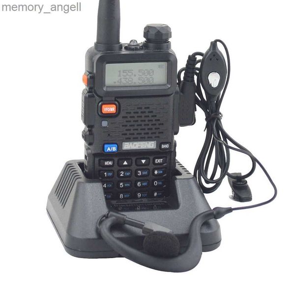 Walkie Talkie Baofeng Walkie Talkie UV-5R 8W VHF UHF Banda dual FM Radio bidireccional portátil 128CH con auricular HKD230922