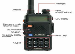 Walkie Talkie BF UV5R Escáner de radio bidireccional Portátil Policía Bomberos HAM Transceptor inalámbrico 5524310