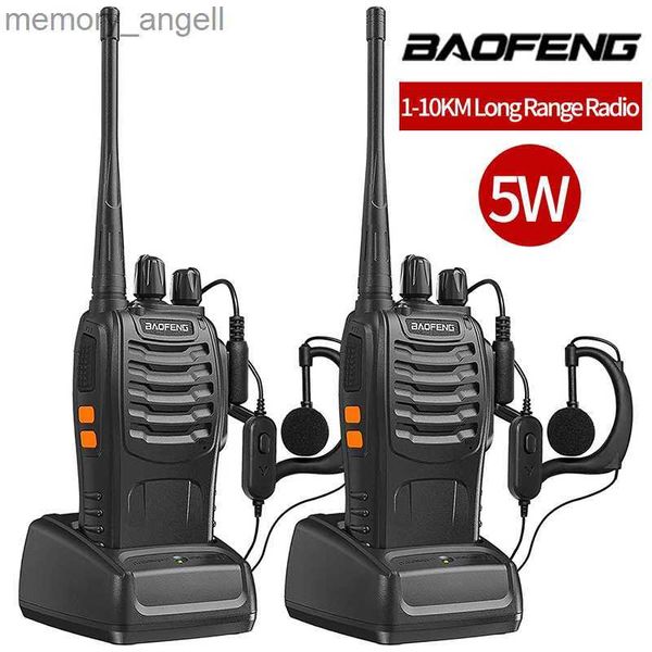 Walkie Talkie BF888s 16 canales Radio bidireccional portátil banda Dual 1/2 Uds Baofeng BF-888S Walkie Talkie UHF 400-470MHz HKD230922