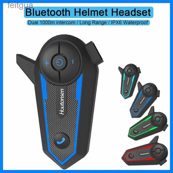 Talkie-walkie Bluetooth Casque Interphone Casque de moto Casque BT 5.0 Interphone pour 2 coureurs Communicateur support USB Type-C Charge YQ240130