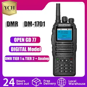 Talkie-walkie DMR DM-1701 Baofeng 2024 lancement ouvert GD77 double Mode analogique et numérique niveau 1 2 créneaux horaires Radio amateur