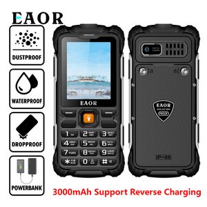 Walkie talkie eaor 2g robuuste telefoon zaklamptoetsenbord met 3000 mAh batterij power bank ip68 waterdichte functie dual sim mobile 221108