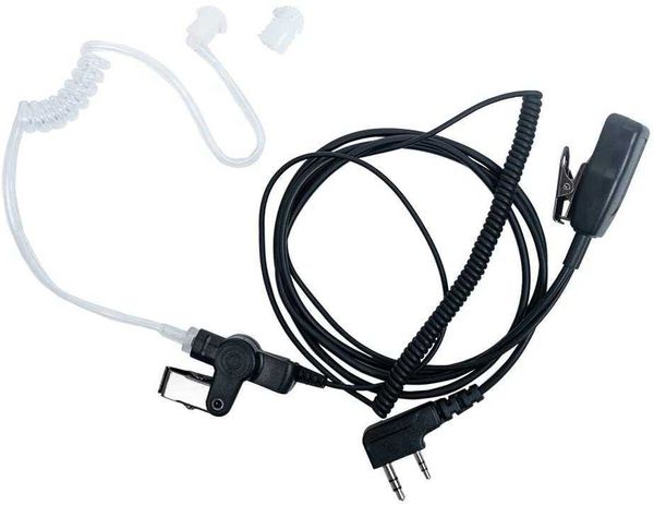 Oreillette pour talkie-walkie, tube acoustique discret, casque d'écoute avec micro Ptt, compatible avec Baofeng UV-5R BF-888S BF-F8HP BF-F9 UV-82 U
