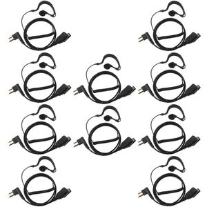 Oreillette pour talkie-walkie pour Motorola Radio Cls1410 Cls1110 Bpr40 Cp200 Cp200d Cp185 Cp100 Rdm2070d avec crochet d'oreille en fil à ressort en forme de G en PU et PTT