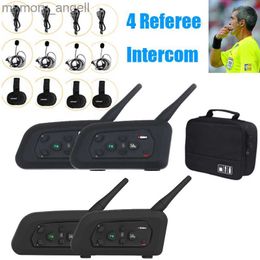 Talkie Walkie EJEAS 4pcs 1200M Interphone Full Duplex 4 Voies Entraîneur de Football Juge Oreille Écouteur Arbitre Système de Communication BT Interphone HKD230925