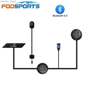 Walkie Talkie Fodsports F2 Motor Intercom Bluetooth Helm Headset 1000M BT5.0 Interphone Type-C USB Voice Prompt HKD230925