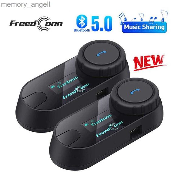 Talkie-walkie Freedconn T Com SC Bluetooth Intercom moto casque casque communication sans fil Interphone BT 5.0 partage de musique 6Riders FM HKD230925