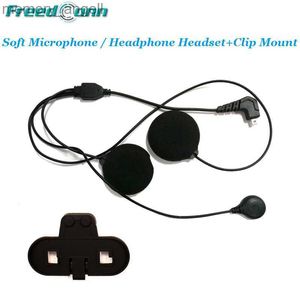 Talkie-walkie Livraison gratuite ! Freedconn T-COMFM T-COMSC moto Bluetooth casque Interphone doux Microphone/casque casque + pince de montage HKD230925