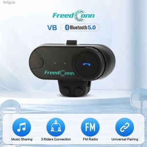 Talkie-walkie Freedconn t-comvb casque d'interphone moto Bluetooth 5.0 casque 800M étanche BT Interphone FM partage de musique YQ240130