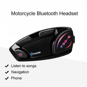 Casque T30S Casque Bluetooth Casque de moto avec musique antibruit de conduite sans fil intégrée Qualité sonore haute fidélité 240313