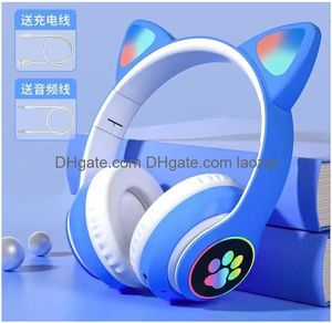 Talkie Walkie Casque Cat Ear Noise Cancelling Casque Bluetooth 5.0 Jeunes Enfants Support 6 Couleurs Ou4O Drop Delivery Otd2H