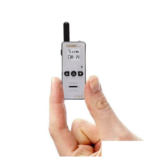 Walkie Talkie Helida T-M2D 2W Super Mini Radio bidireccional Frs Gmrs Uhf 400-520Mhz Drop Delivery Electrónica Telecomunicaciones Otgpx