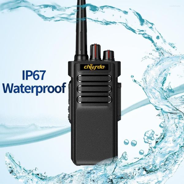 Talkie-walkie haute puissance 10W IP67 étanche Chierda CD-A8 Radios portables longue portée Radio bidirectionnelle VHF UHF pour El Factory