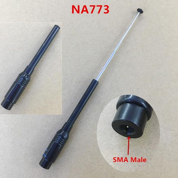 Walkie Talkie Honghuismart NA773 UV antena macho SMA de doble banda de alta ganancia para Yaesu Vertex Standard Linton Puxing PX2R PXA6 Etc.