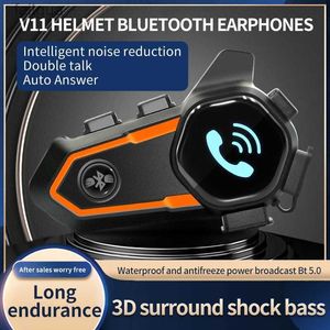 Walkie Talkie Intercom Motorhelm Bluetooth-compatibele headsets Communicatie Moto FM-radio Biker Interphone YQ240130