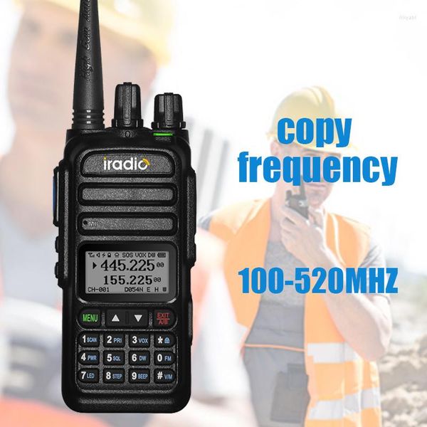 Walkie Talkie Iradio UV83 100-520MHZ, Radios de doble banda, dispositivos Ham bidireccionales, comunicador Uhf Vhf de largo alcance para caza