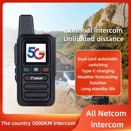 Talkie-walkie KAMAI V66 Type tactile Ultra longue Distance bidirectionnelle carte SIM PWalkie avec télécommande 4G 5000KM 5R