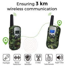 Walkie Talkie Kids Celular Handheld Transceiver Hoogtepunt Telefoon Radio Interphone 3KM Mini Speelgoed Geschenken 230731