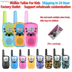 Talkie Walkie Enfants Walki Talki 2Pcs Émetteur-récepteur portable portable Téléphone Radio Interphone 6KM Mini Jouets Talkie Walkie Cadeaux Garçon Fille Tablette HKD230922