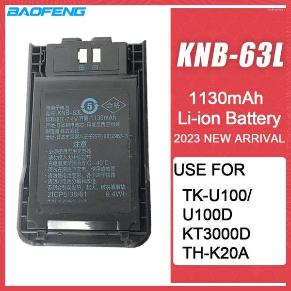 Talkie-walkie KNB-63L KNB-65L Batterie de remplacement pour TH-K20A/K20E TH-K40A/K40E Radio bidirectionnelle avec clip de ceinture